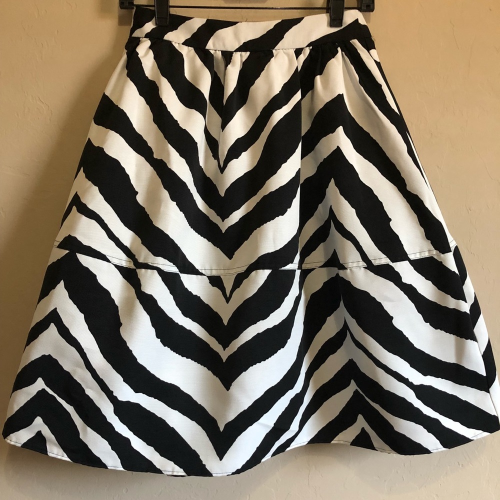 High Waist Zebra Print Skirt